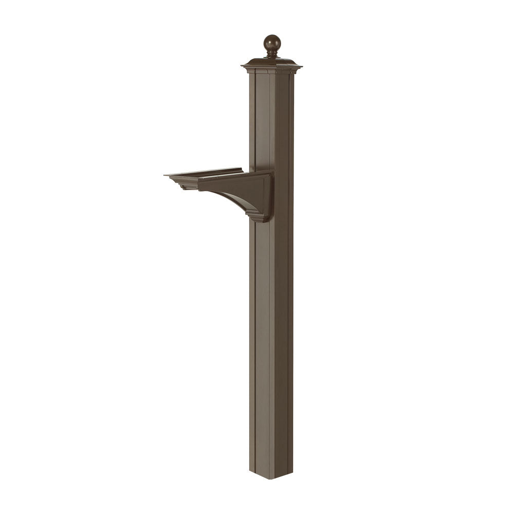 Balmoral Post Package Mailbox Post, Brackets & Finial