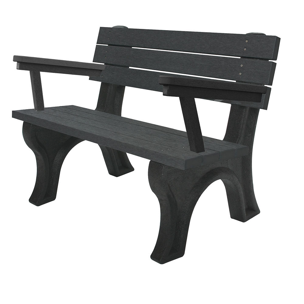 Deluxe Park Bench Wide Seat, Back Support, Durable