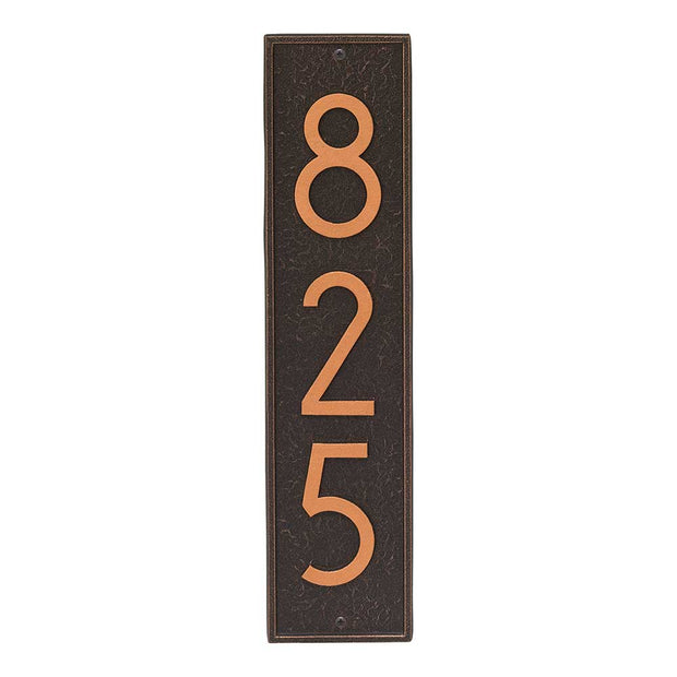 Delaware Modern Vertical Address Plaque