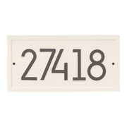 coastal colored background with clay numbers rectangle contemporary address plaque