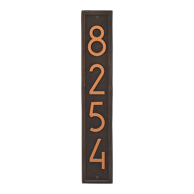 Extension Modern Vertical House Number Plaque