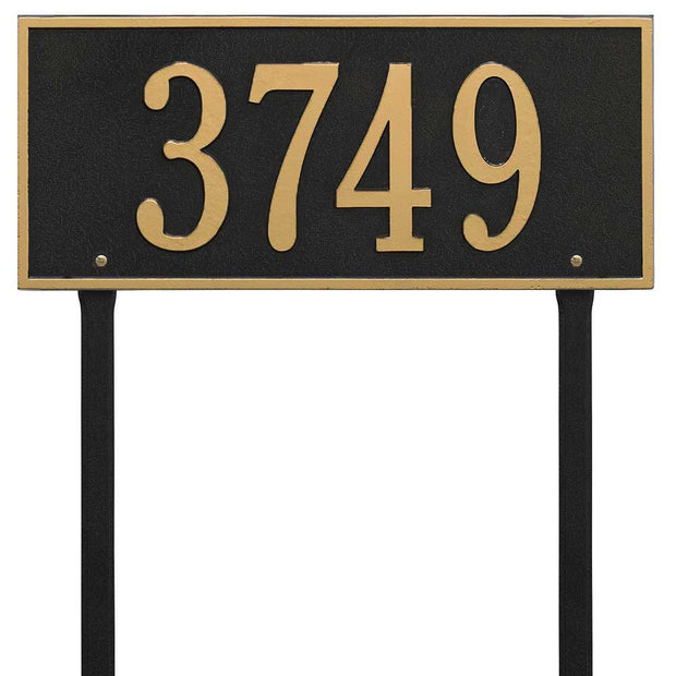 Harford 23.25" x 10" house number sign with one line of text with lawn stakes