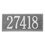 Large rectangular address plaque, with 4.5" numbers. Address plaque shown in a Pewter finish.