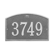 Cape Charles 15 x 9.5 custom aluminum address plaque with one line of text