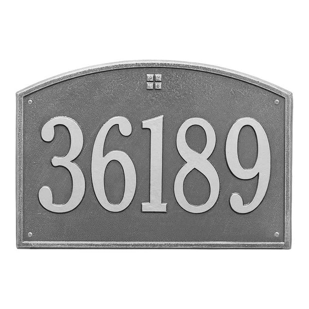Cape Charles 20.5 x 14.5 custom aluminum address plaque with one line of text