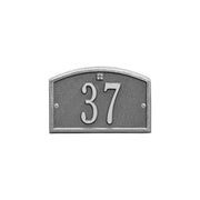 Cape Charles 7.5 x 4.75 aluminum door number plaque with one line of text