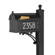 black and gold modern capitol mailbox