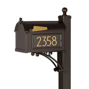 black and gold modern capitol mailbox