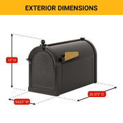 modern capitol mailbox dimensions