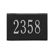 Aluminum 9 x 6 x 0.375 inch - personalized side plaque for Whitehall Wall Mailbox in black and silver