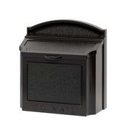 cast aluminum wall mailbox painted black