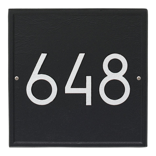Square Mid-Century Modern Address Sign