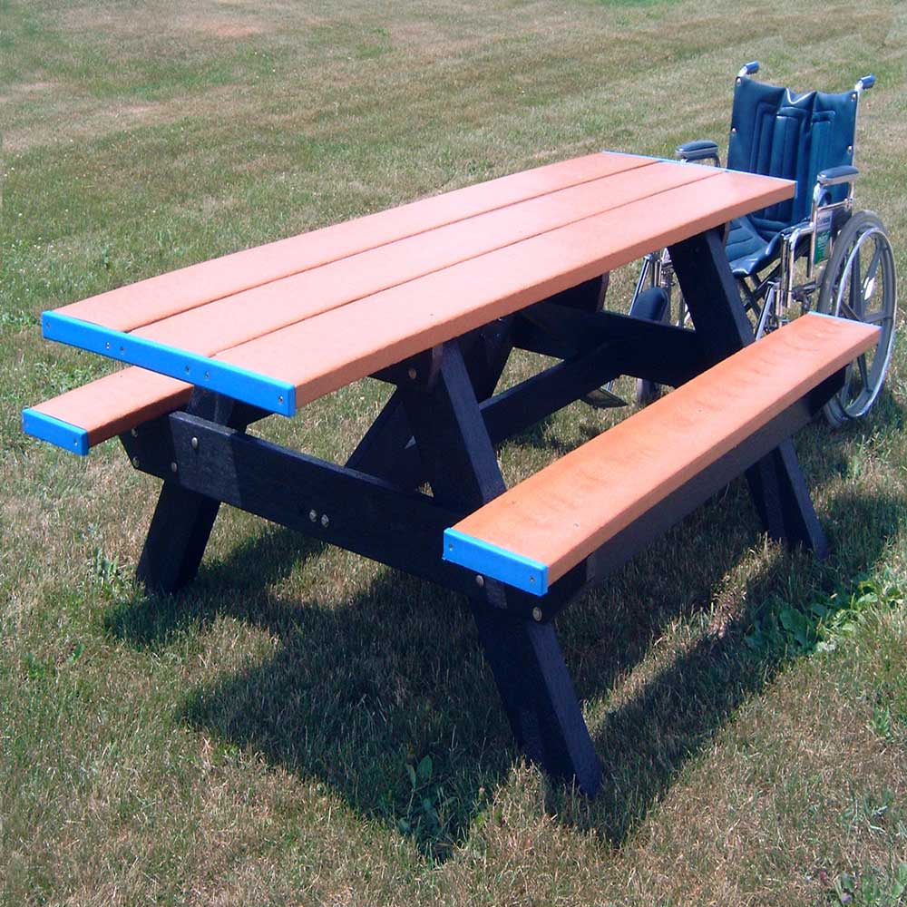 HDPE Plastic Picnic Table | ADA Compliant on Both Ends