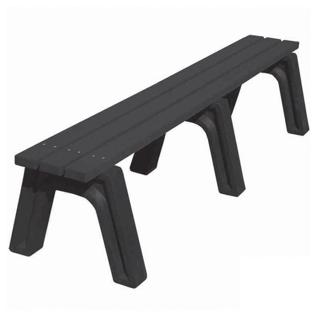 Economizer 6ft flat bench with black top and base color.