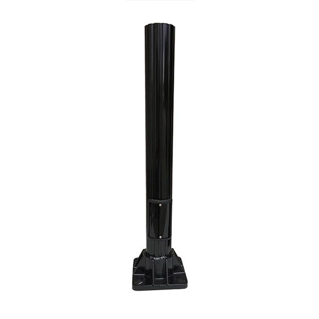 Full view of a 4" Fluted Surface Mounted Light Pole