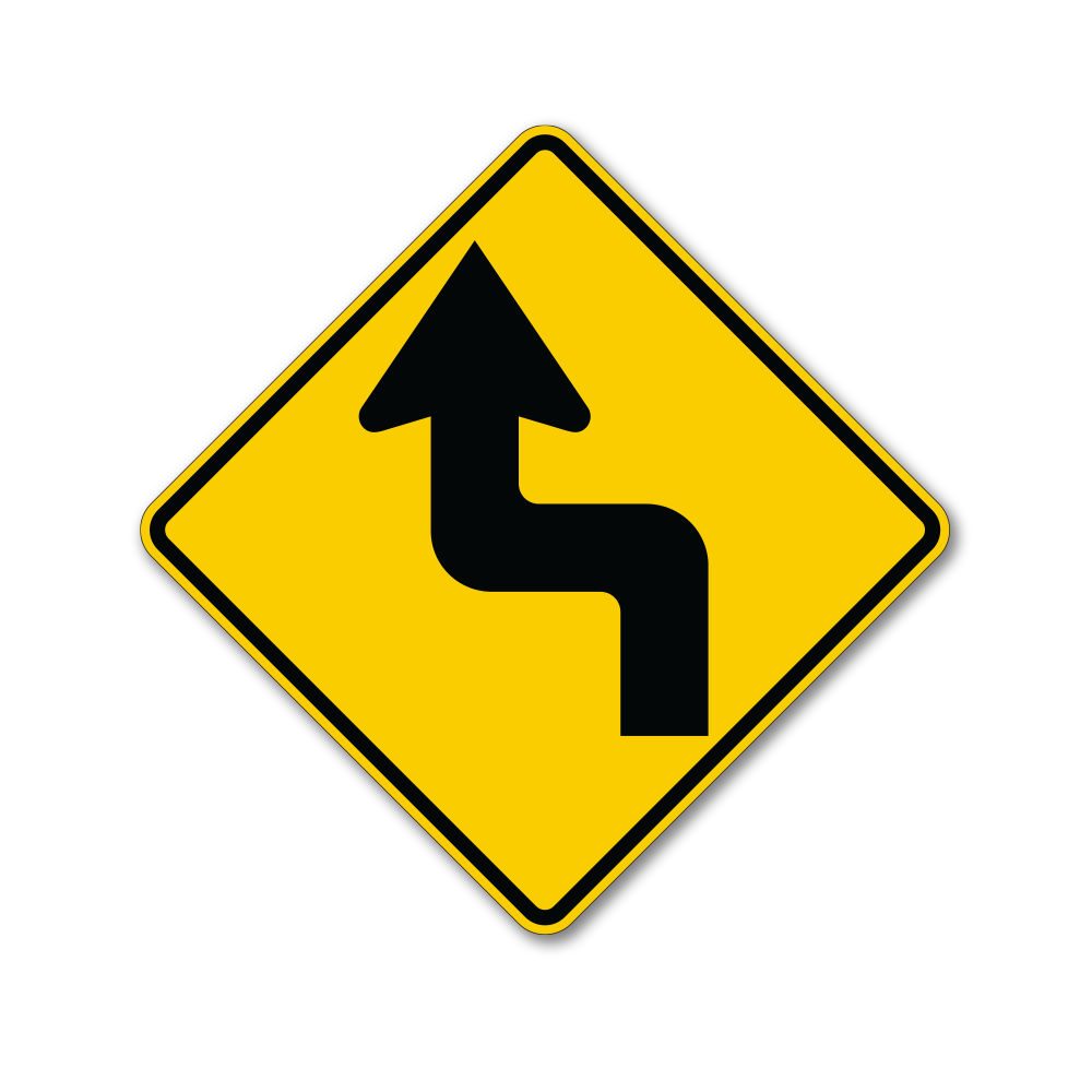 Reverse Turn Left Arrow Traffic Sign