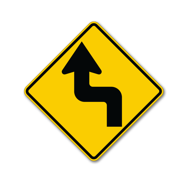 Reverse Turn Left Arrow Traffic Sign