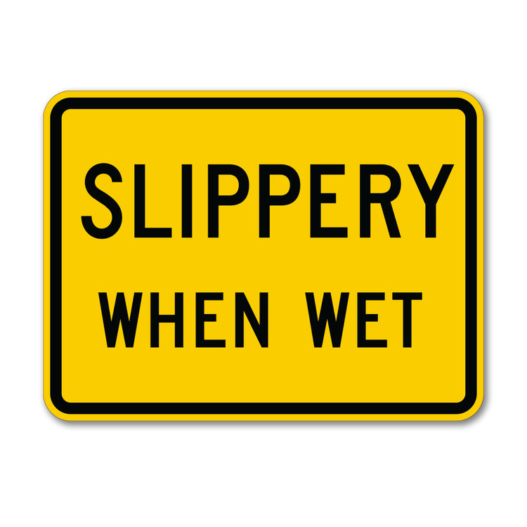 Slippery Road Signs