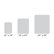 size options for vertical rectangle includng 12x18 inch, 18 x 24 inch and 24 x 30 inch 