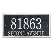 14 x 7 rectangle Aluminum Address Plaque