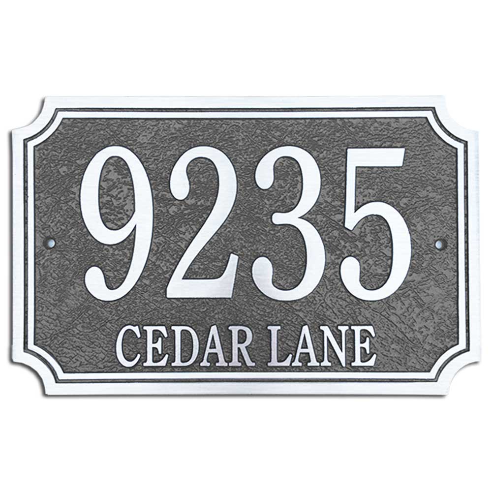 Custom shops Stainless Steel And Cedar House Number Address Plaque