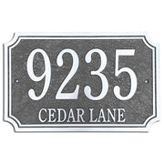 14x9 scalloped cast aluminum address plaque