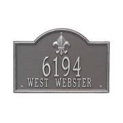 Bayou Vista 14.5x9.875 aluminum address plaque with two lines of text including street name