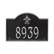 Bayou Vista 14.5x9.875 custom aluminum address plaque with one line of text