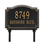 14x10.25 inch address plaque on lawn stake mounting for yard