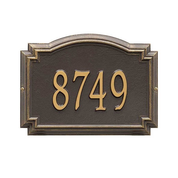 14 x 10.25 inch Williamsburg Arch Address Plaque with 4 digit house number