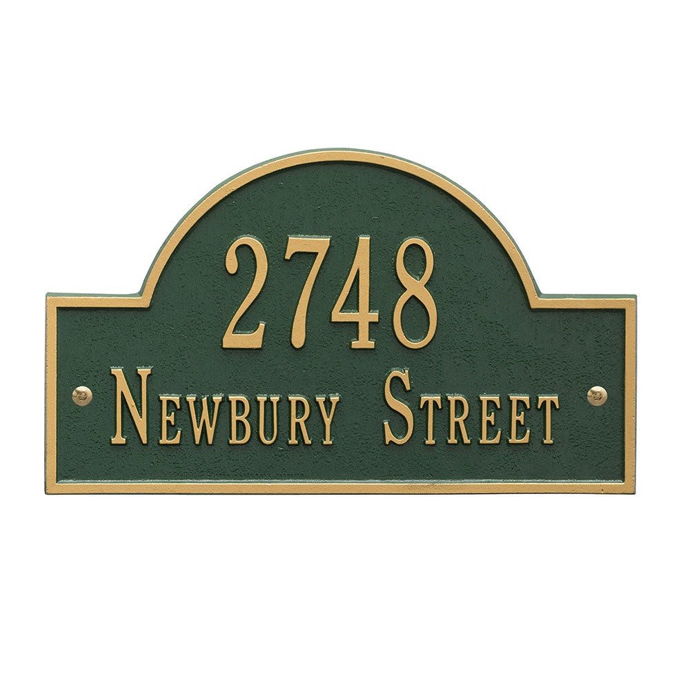 Arch Address Plaque 2 Lines House and Lawn Address Plaques