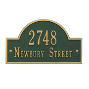 Arch Address Plaque - Two Lines including street name