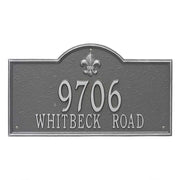 Bayou Vista 21 x 12 aluminum address plaque with 2 lines of text including street name
