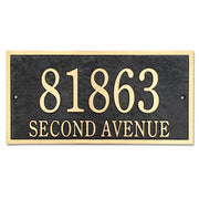 14 x 7 rectangle bronze address plaque