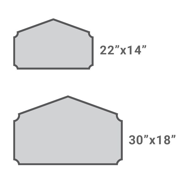 Size options for the Colonial Decorative Street Sign include 22" x 14" and 30" x 18"