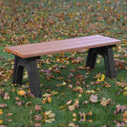Economizer Traditional Backless Park Bench, Recycled Plastic