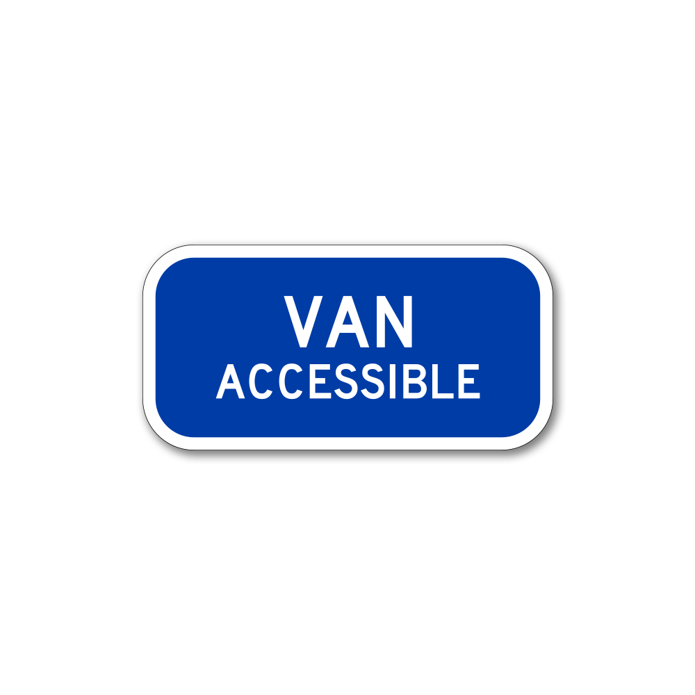 Parking Signs | ADA Van Accessible Sign with Blue Background