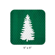 9x9 street paddle with tree logo on reflective vinyl, green background with white tree
