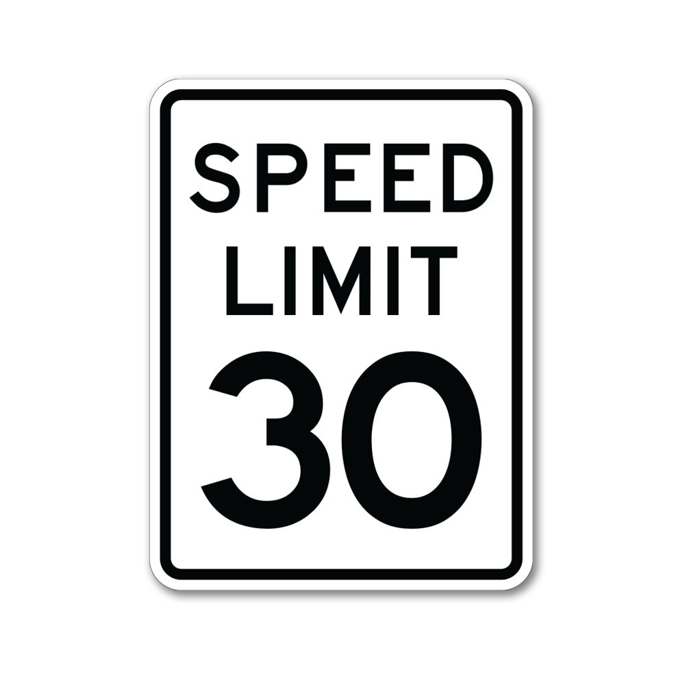 Speed Limit 30 MPH Sign