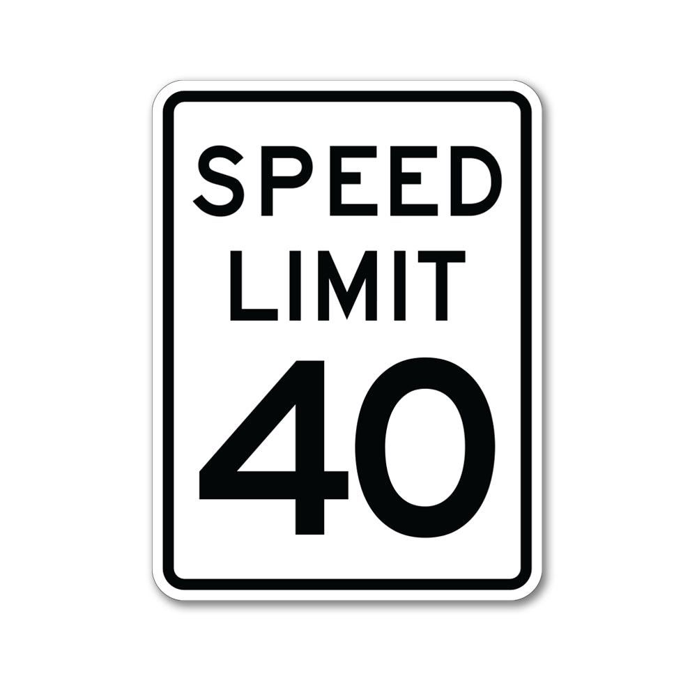 Speed Limit 40 MPH Sign