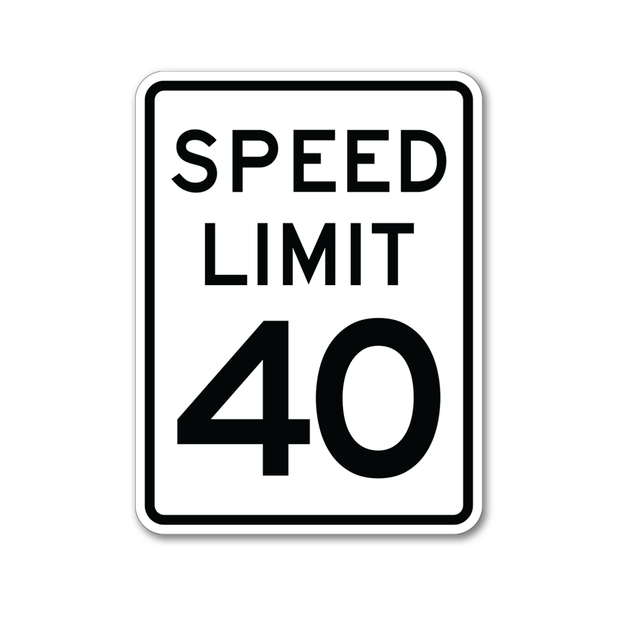 Speed Limit 40 MPH Sign