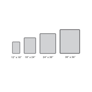sign size options for begin one way vertical rectangle sign including 12x18, 18x24, 24x30, and 30x36 inch