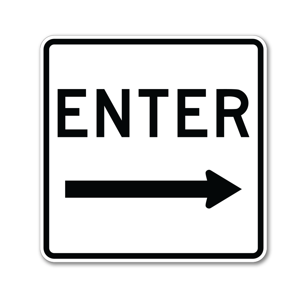 Enter Right Arrow Sign