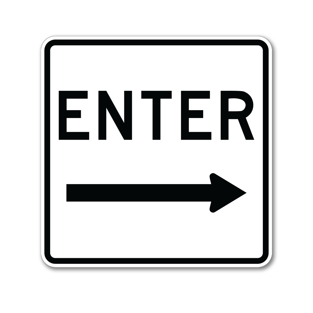 Entry Righter Enter Right Arrow Sign