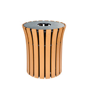 Commercial Outdoor Trash Receptacles, Round Flare
