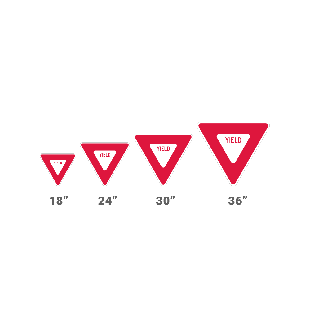 Yield Sign Small Yield Sign | Red, White Yield Signs | Reflective Background